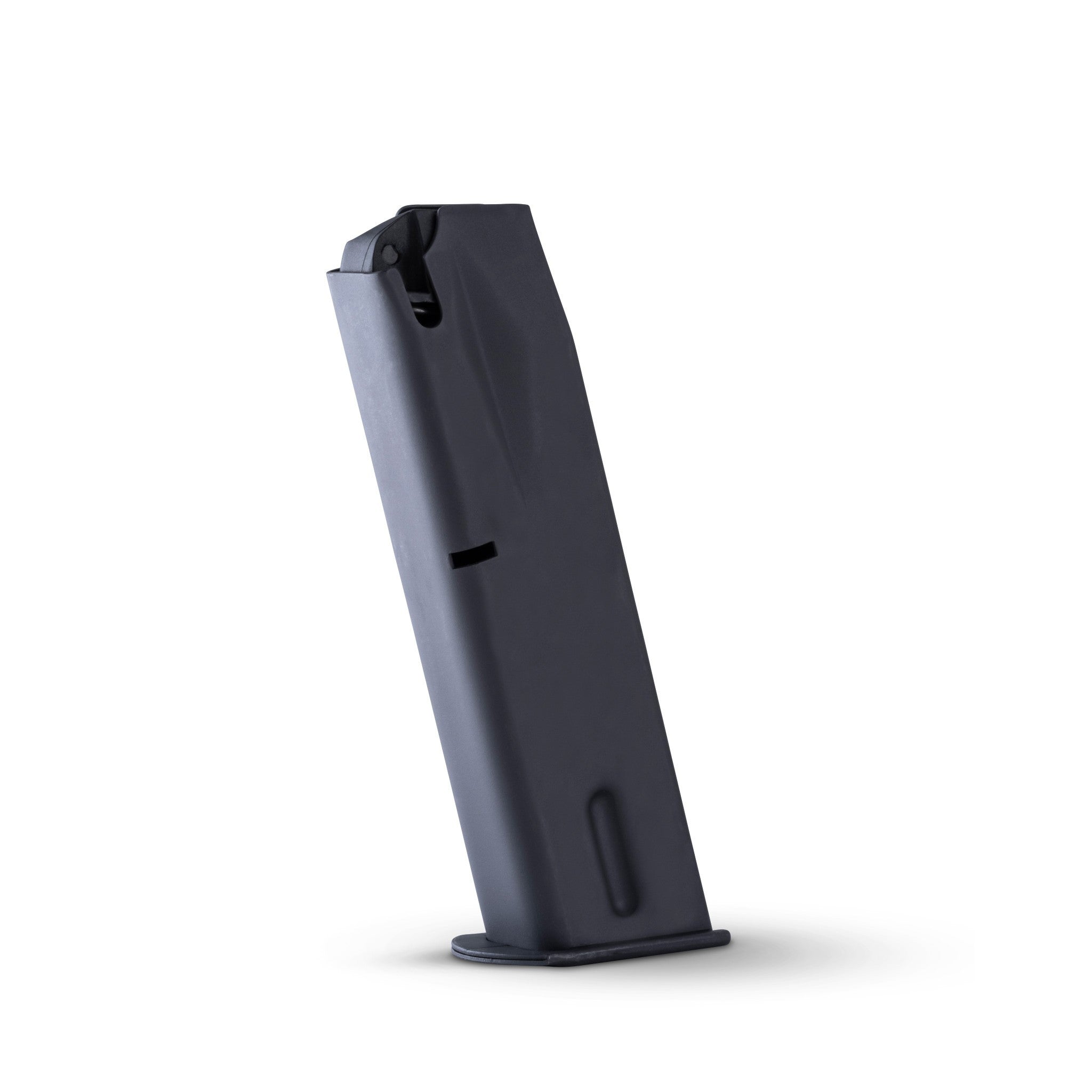Check-Mate M9 / 92FS 9mm magazine with 15-round capacity, shown in black with textured grip surface.