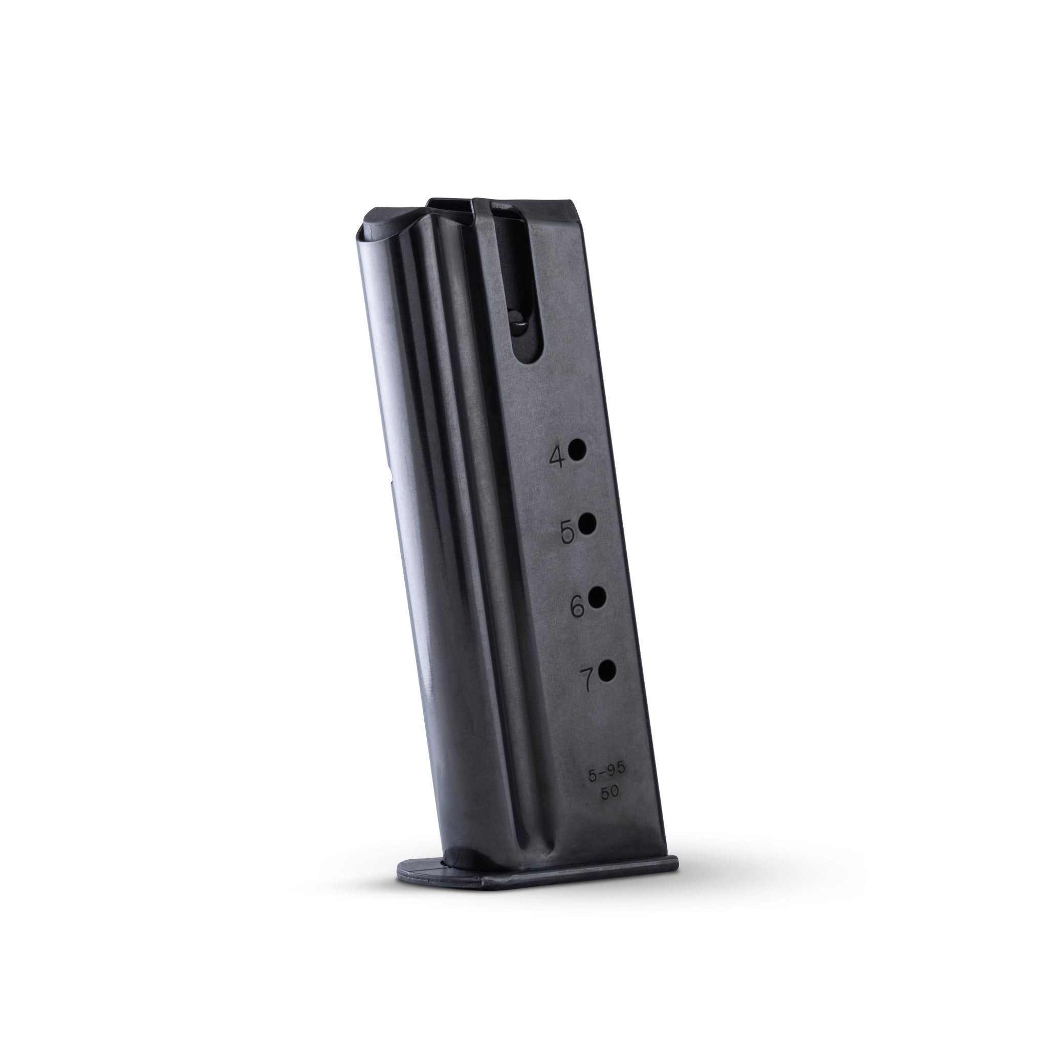 Check-Mate Mags .357 Magnum Desert Eagle compatible magazine showing black polymer body and metal components