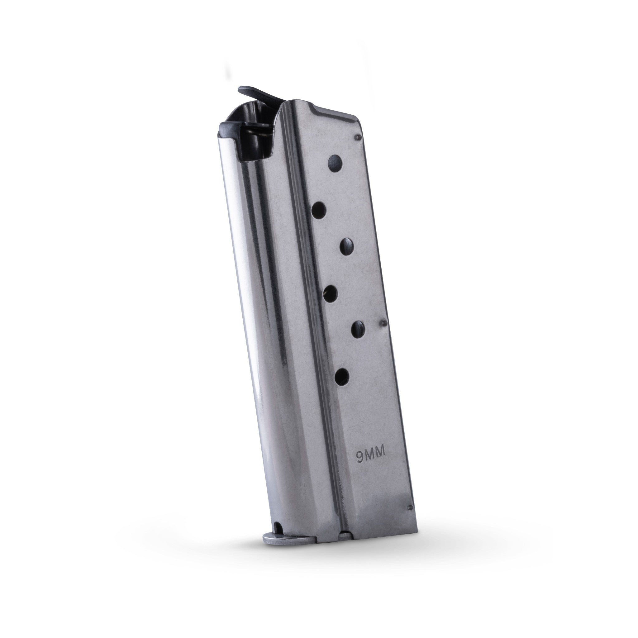 Check-Mate Mags 1911 9mm sub-compact 7-round magazine for 1911 pistols, with black finish and visible magazine body.