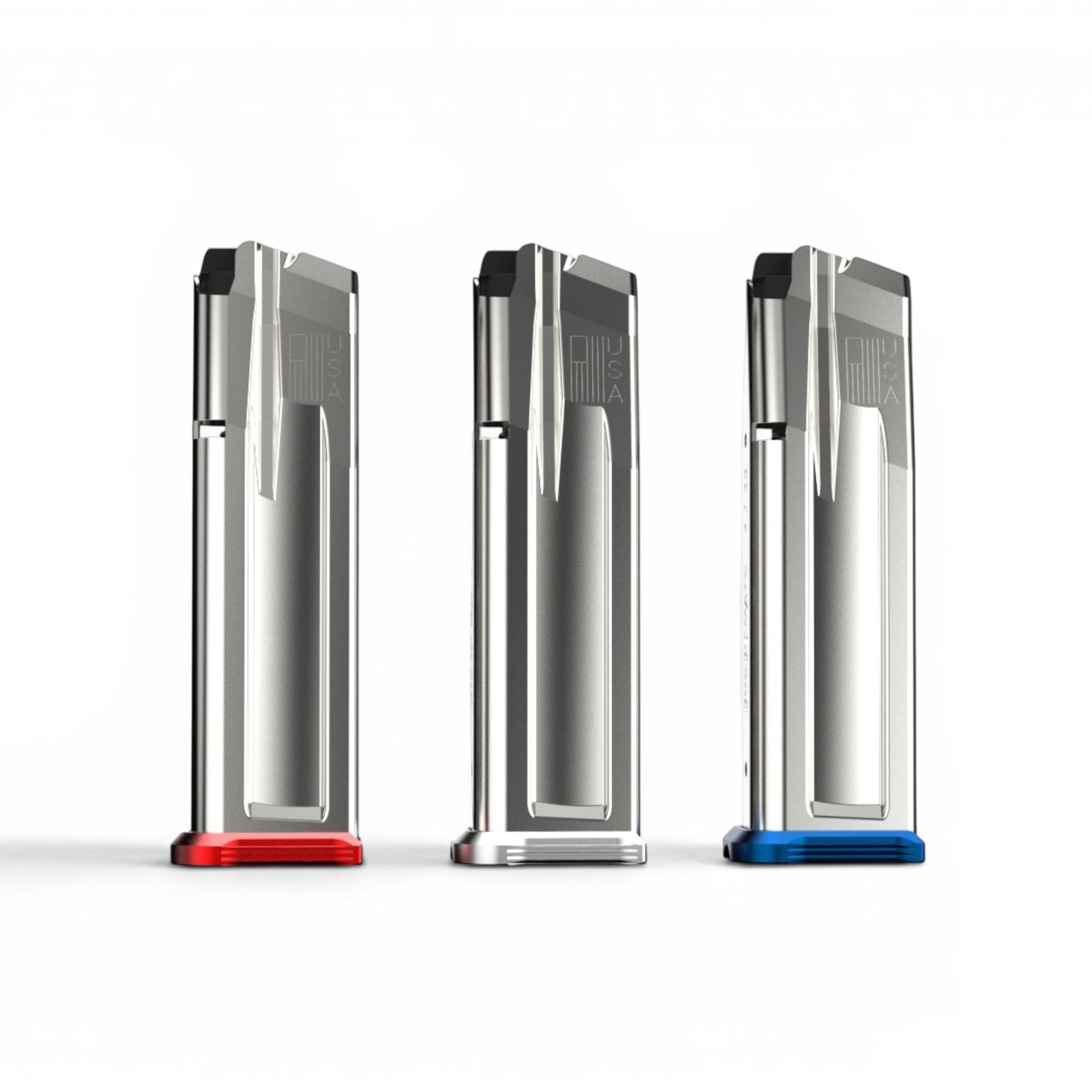 Check-Mate Mags UHC 9mm double stack magazine for 1911 pistols, shown with four magazines on a white background.