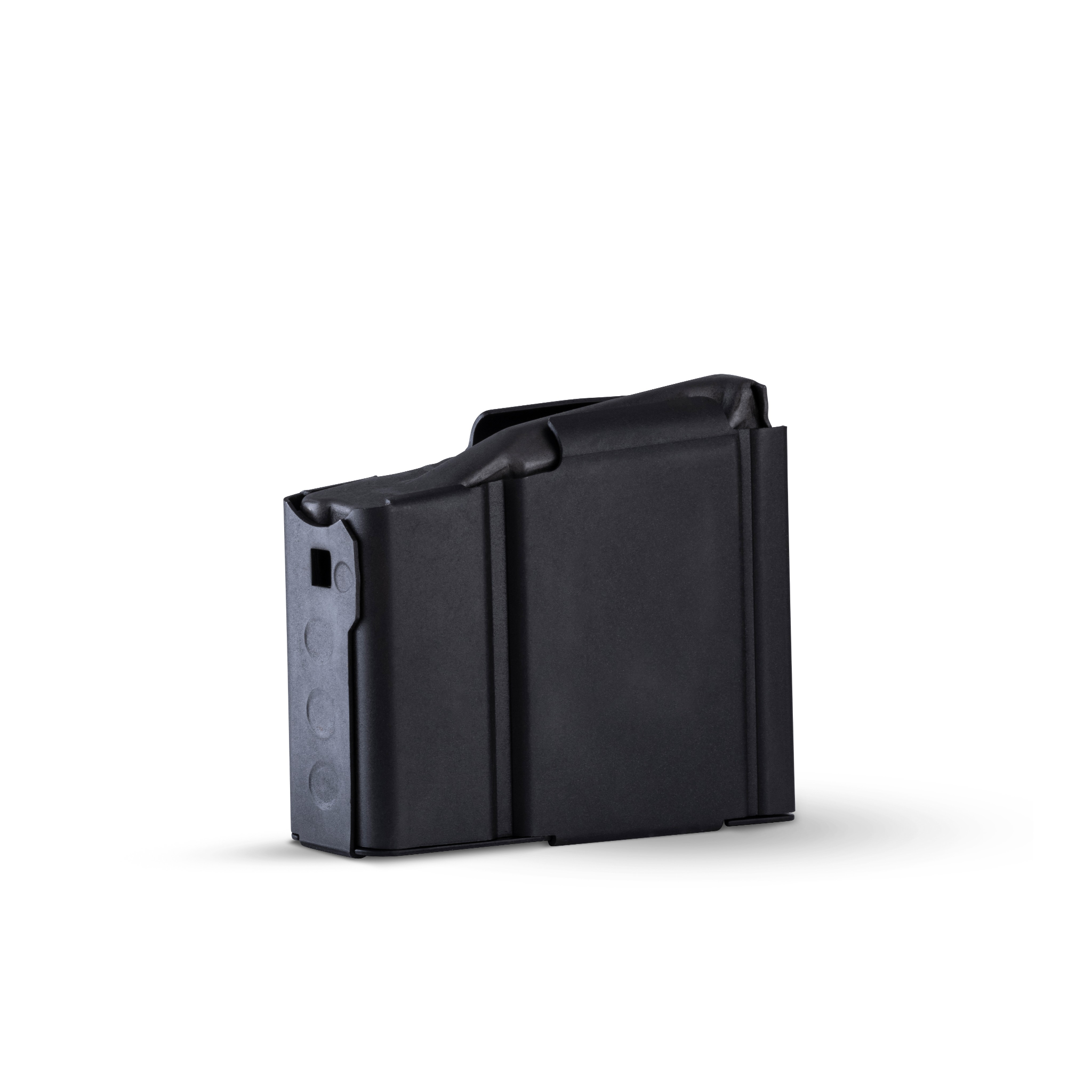 Check-Mate M1A/M14 5-round parkerized rifle magazine with a durable finish, designed for reliable firearm performance.