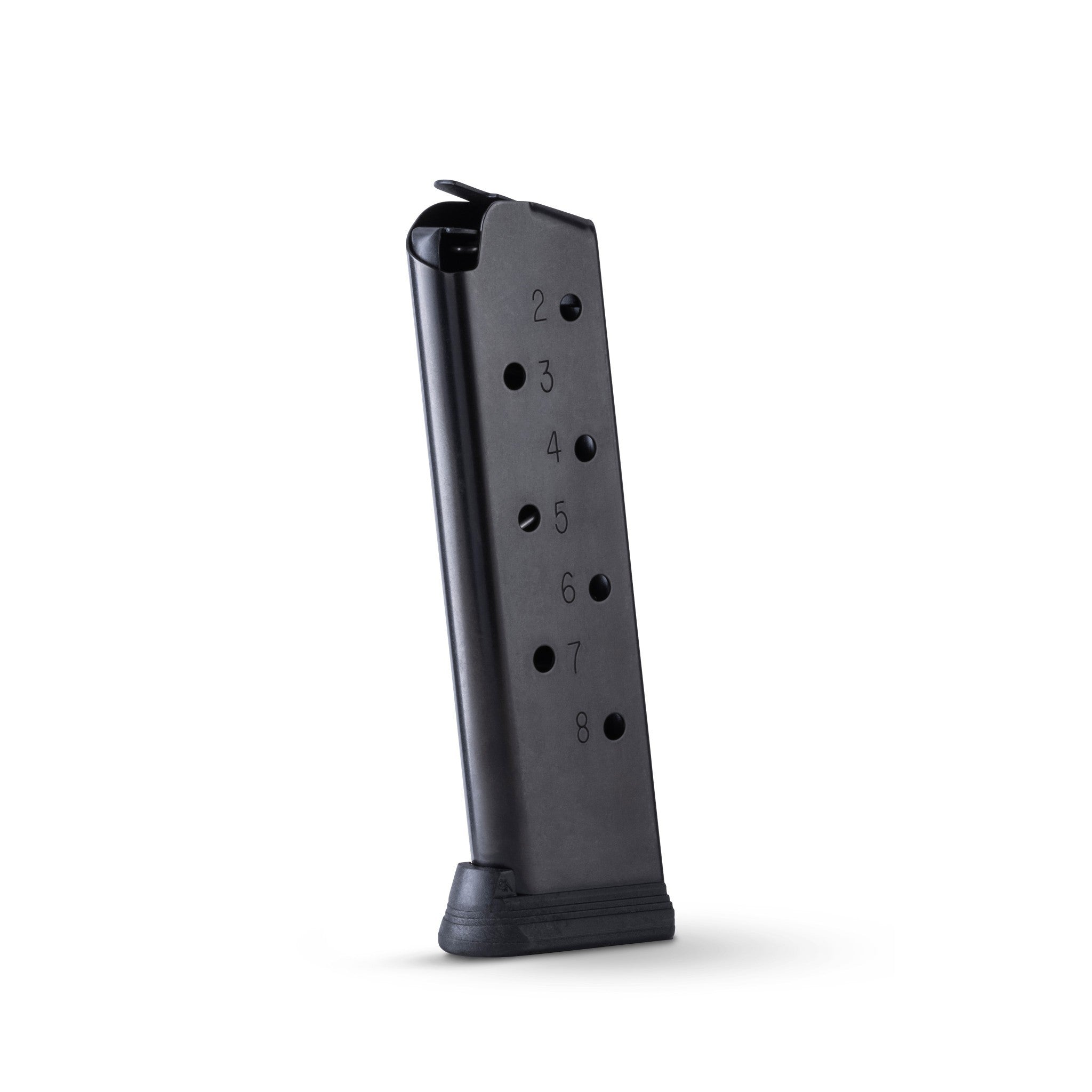 Check-Mate Mags 1911 .45 ACP sub-compact 6-round black magazine for 1911 pistol.