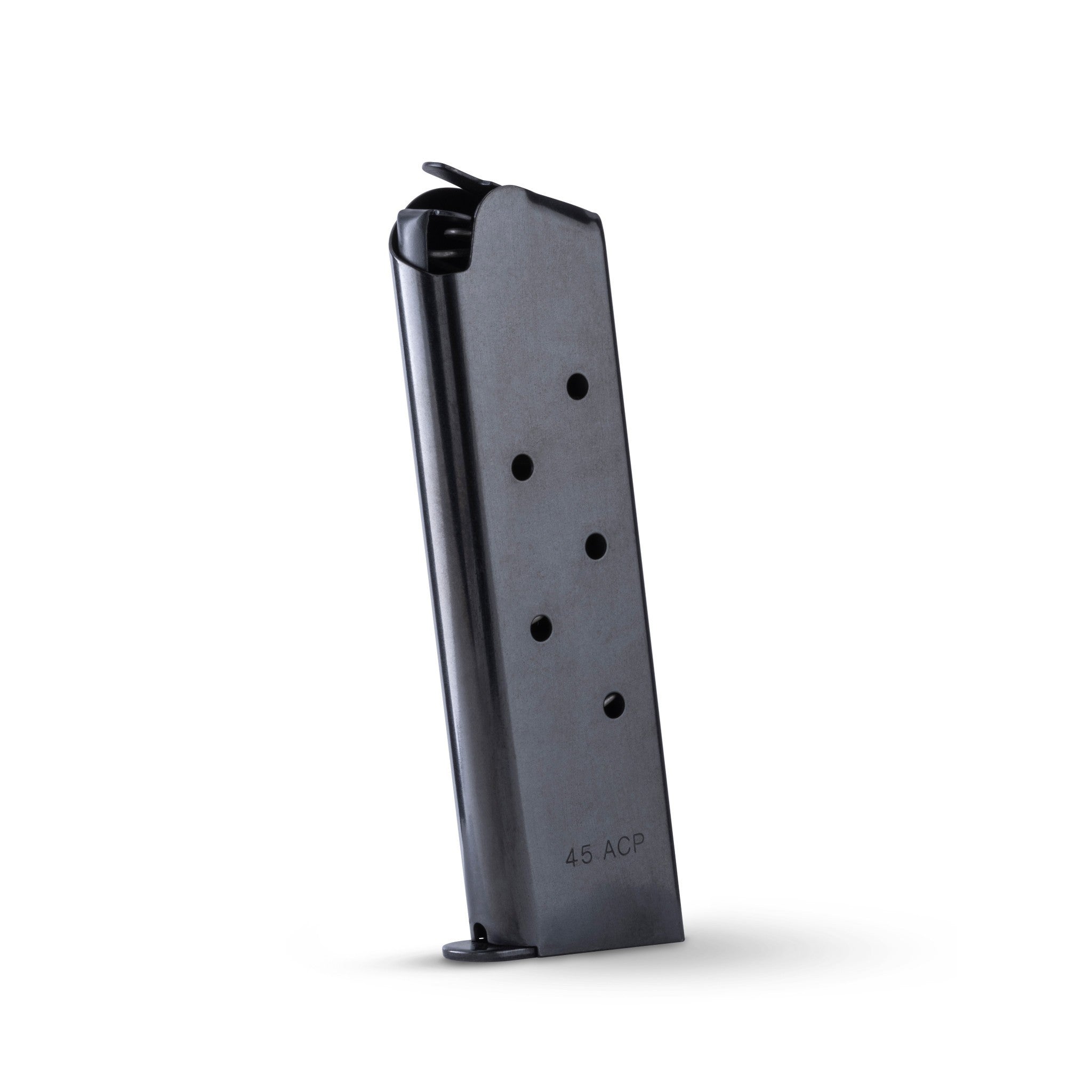 Check-Mate Mags 1911 .45 ACP sub-compact 6-round black magazine for handgun with metal construction.